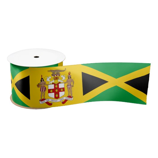 Jamaica lint, embleem, patriottische, Jamaicaanse Satijnen Lint (Spoel)