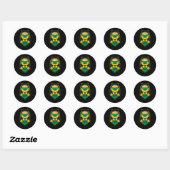 Jamaica Lion King Flag Ronde Sticker (Vel)