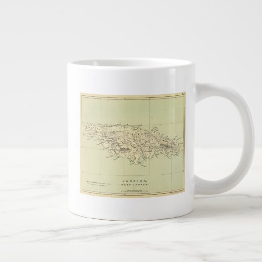 Jamaica Lithograded Map Grote Koffiekop (Rechts)