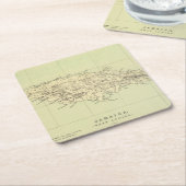 Jamaica Lithograded Map Kartonnen Onderzetters (Schuin)