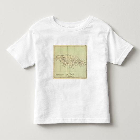Jamaica Lithograded Map Kinder Shirts (Voorkant)