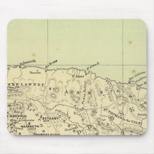 Jamaica Lithograded Map Muismat (Voorkant)