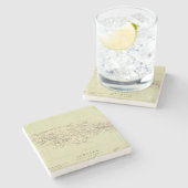 Jamaica Lithograded Map Stenen Onderzetter (Zijkant)