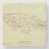 Jamaica Lithograded Map Stenen Onderzetter (Voorkant)