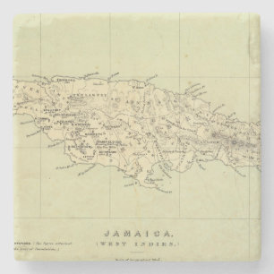 Jamaica Lithograded Map Stenen Onderzetter