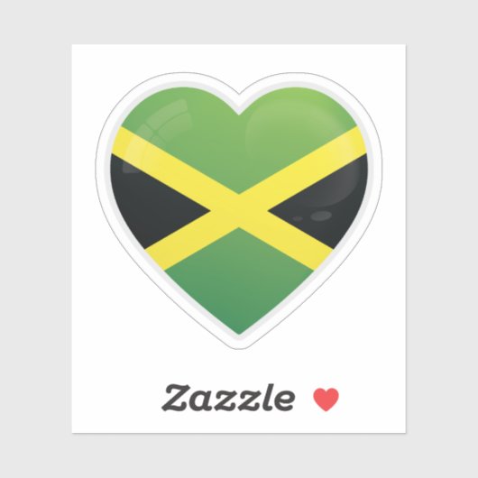 Jamaica Love Flag Sticker (Vel)