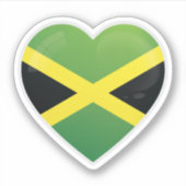Jamaica Love Flag Sticker (Voorkant)