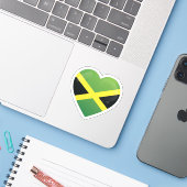 Jamaica Love Flag Sticker (Laptop met iPhone)