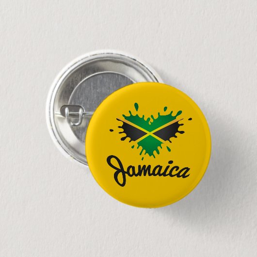 Jamaica Love Jah Rastafari Reggae Rasta Button (Voorkant /achterkant)