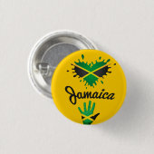 Jamaica Love Jah Rastafari Reggae Rasta Button (Voorkant /achterkant)