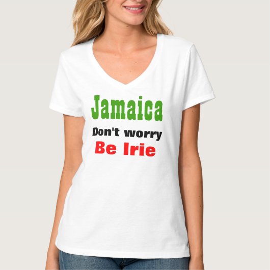 Jamaica maak je geen zorgen om irie t-shirts (Voorkant)