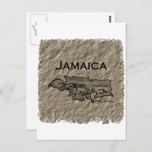 Jamaica Map () Briefkaart (Voorkant / Achterkant)