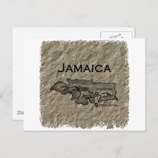 Jamaica Map () Briefkaart (Voorkant / Achterkant)