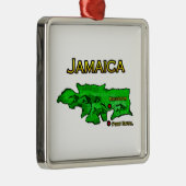 Jamaica Map (groen-geel-zwart) Metalen Ornament (Rechts)