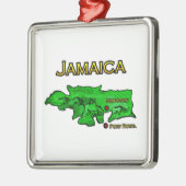 Jamaica Map (groen-geel-zwart) Metalen Ornament (Links)
