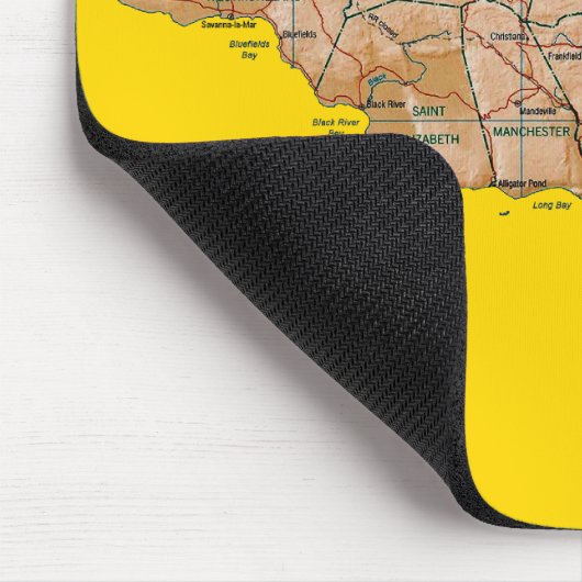 Jamaica Map Mousepad Muismat (Hoek)