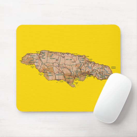 Jamaica Map Mousepad Muismat (Met muis)