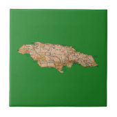 Jamaica Map Tile Tegeltje (Voorkant)