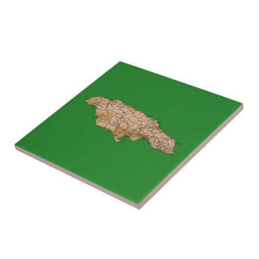 Jamaica Map Tile Tegeltje (Zijkant)