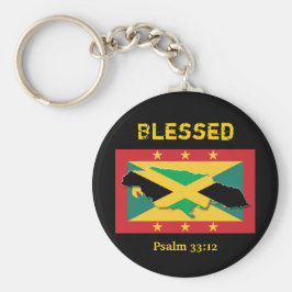 Jamaica Map | vlag Grenada |  BLESSEN Sleutelhanger