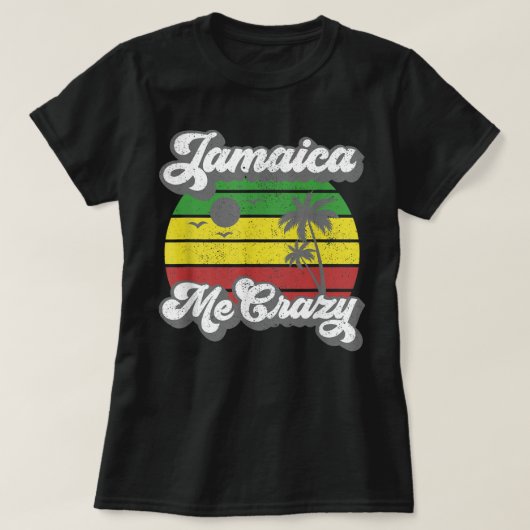 Jamaica Me Crazy Rasta Roots Rock Reggae Jamaican T-shirt (Design voorkant)