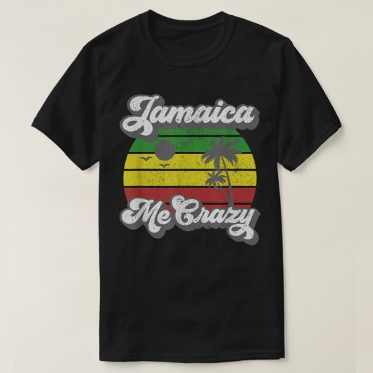 Jamaica Me Crazy Rasta Roots Rock Reggae Jamaican T-shirt (Design voorkant)