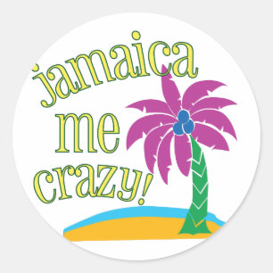 Jamaica Me Gek Ronde Sticker