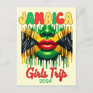 Jamaica Meisjes Trip 2024 Tropical Beach Getaway Briefkaart