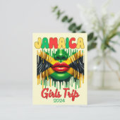 Jamaica Meisjes Trip 2024 Tropical Beach Getaway Briefkaart (Staand voorkant)