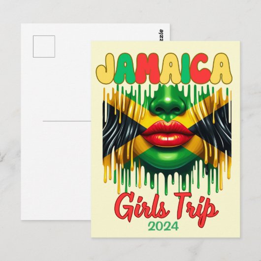 Jamaica Meisjes Trip 2024 Tropical Beach Getaway Briefkaart (Voorkant / Achterkant)