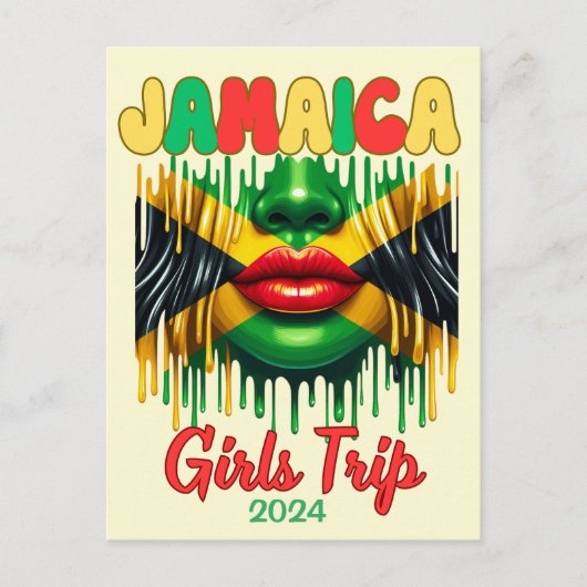 Jamaica Meisjes Trip 2024 Tropical Beach Getaway Briefkaart (Voorkant)