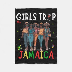 Jamaica Meisjesreis Vakantiefeest Grappig Jamaica Fleece Deken