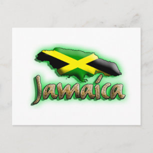 Jamaica met gouden titel briefkaart