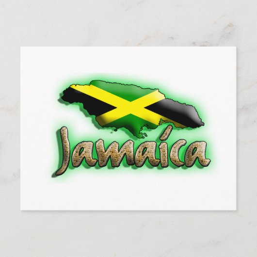 Jamaica met gouden titel briefkaart (Voorkant)