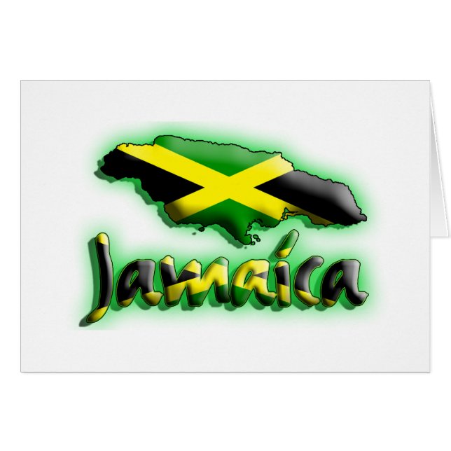 Jamaica met vlaggentitel (Voorkant Horizontaal)