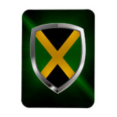 Jamaica Metallic Emblem Magneet (Verticaal)
