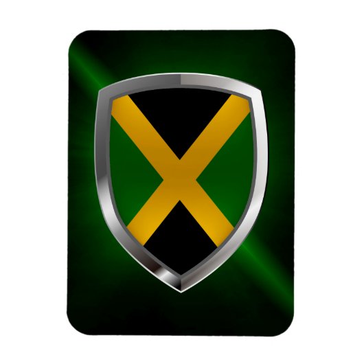 Jamaica Metallic Emblem Magneet (Verticaal)
