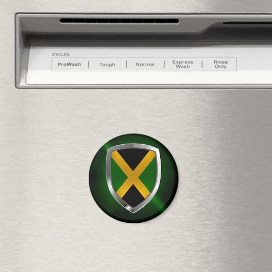 Jamaica Metallic Emblem Magneet (Insitu (Vaatwasser))