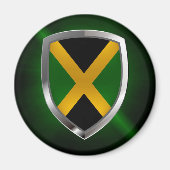 Jamaica Metallic Emblem Magneet (Voorkant)