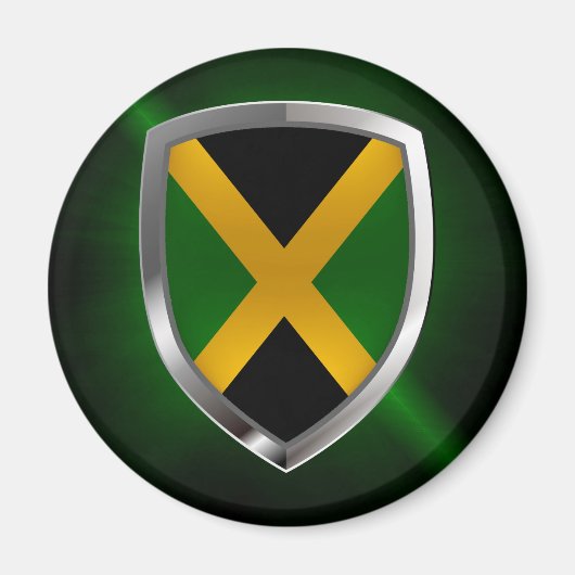 Jamaica Metallic Emblem Magneet (Voorkant)