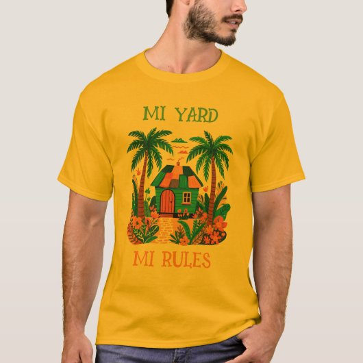 Jamaica mi yard mi riles  t-shirt (Voorkant)