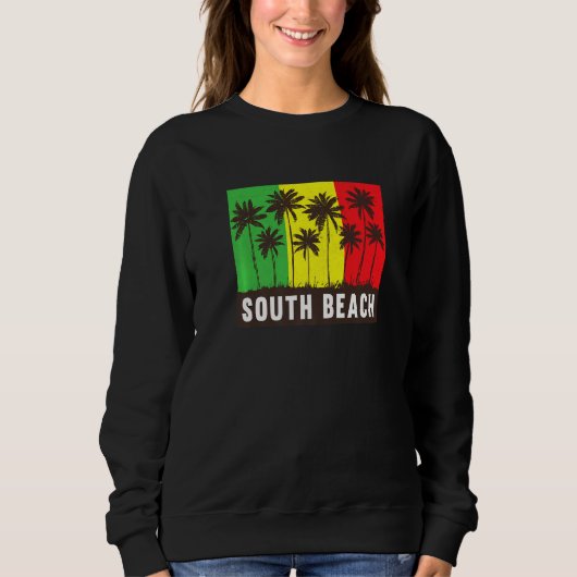 Jamaica Miami South Beach Fl Rasta Flag Miami Jama Trui (Voorkant)