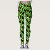 Jamaica mode en Jamaicaanse vlag reizen/sportbeen Leggings (Voorkant)