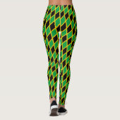 Jamaica mode en Jamaicaanse vlag reizen/sportbeen Leggings (Achterkant)