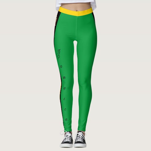Jamaica mode leggings, Jamaicaanse vlag / reggae Leggings (Voorkant)