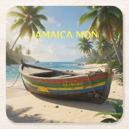 jamaica mon ansichtkaart kartonnen onderzetters
