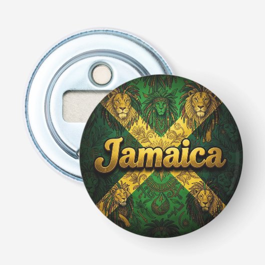 Jamaica mon button flesopener (Voorkant)