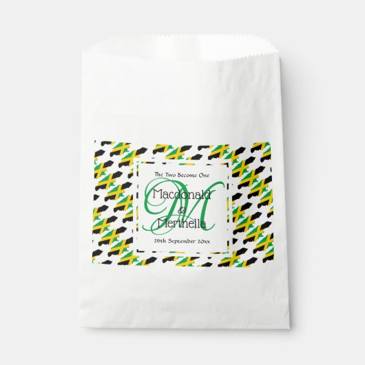 JAMAICA Monogram Aangepaste bruiloft Celebration P Bedankzakje (Voorkant)