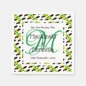 JAMAICA Monogram Aangepaste bruiloft Celebration P Servet (Voorkant)