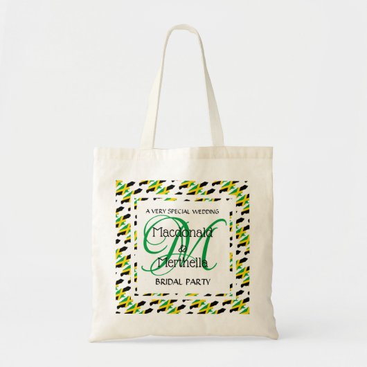 JAMAICA Monogram Bruidsfeest op maat Tote Bag (Voorkant)